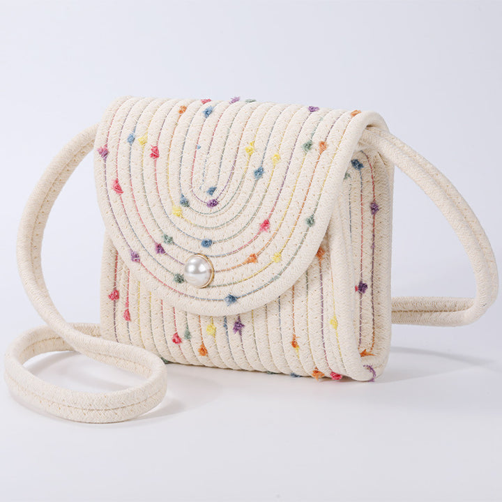 Women's Fashion Shoulder Bag with Decorative Pearl Closure Bowlift