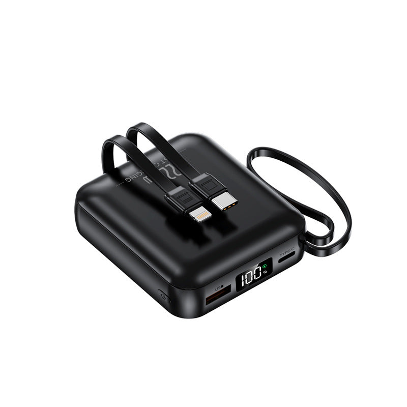 Wearable power bank with dual USB-C connection and digital charge level indicator Bowlift