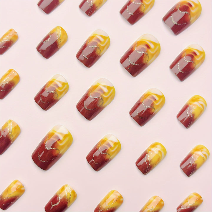 Marble Design Nail Art Bowlift