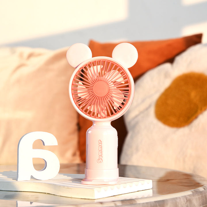 Portable Deer-Themed Handheld Cooling Fan Bowlift
