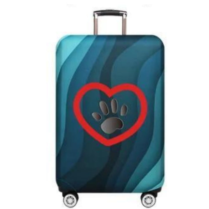 Women's hard-shell suitcase with playful paw print pattern Bowlift