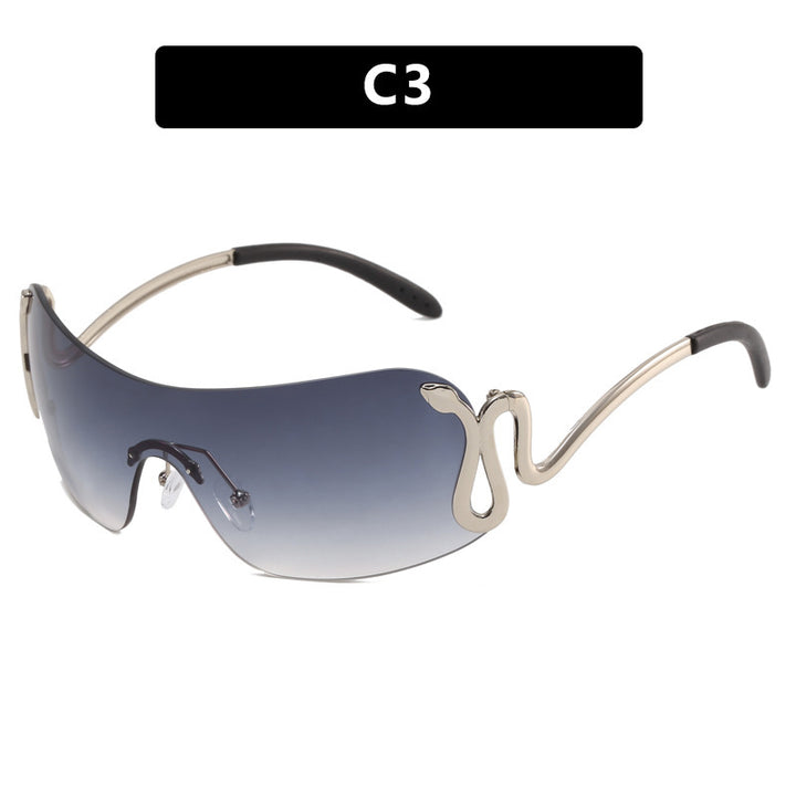 Ladies futuristic sunglasses with elegant swan design Bowlift