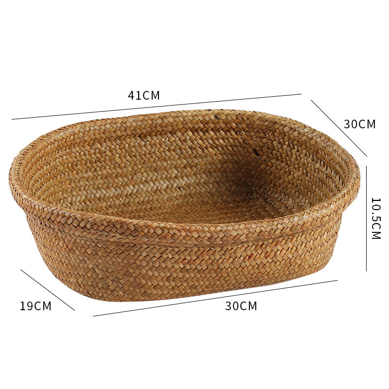 Unisex Oval Storage Basket made of Woven Natural Material Bowlift