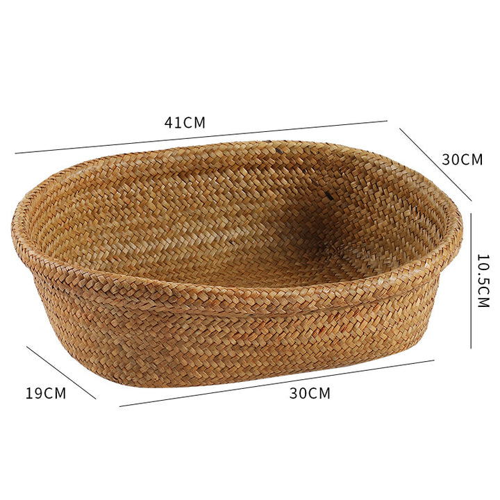 Unisex Oval Storage Basket made of Woven Natural Material Bowlift