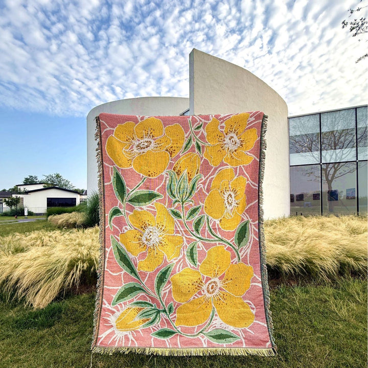 Floral Patterned Throw Blanket