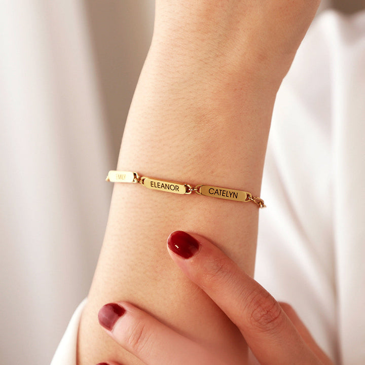BowLift | Personalized Family Names Paperclip Bracelet