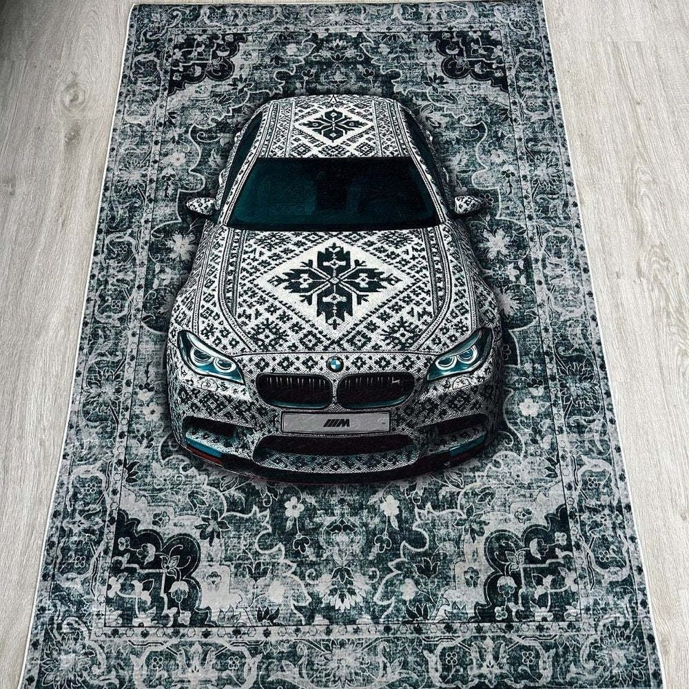 3D Car Illusion Area Rug