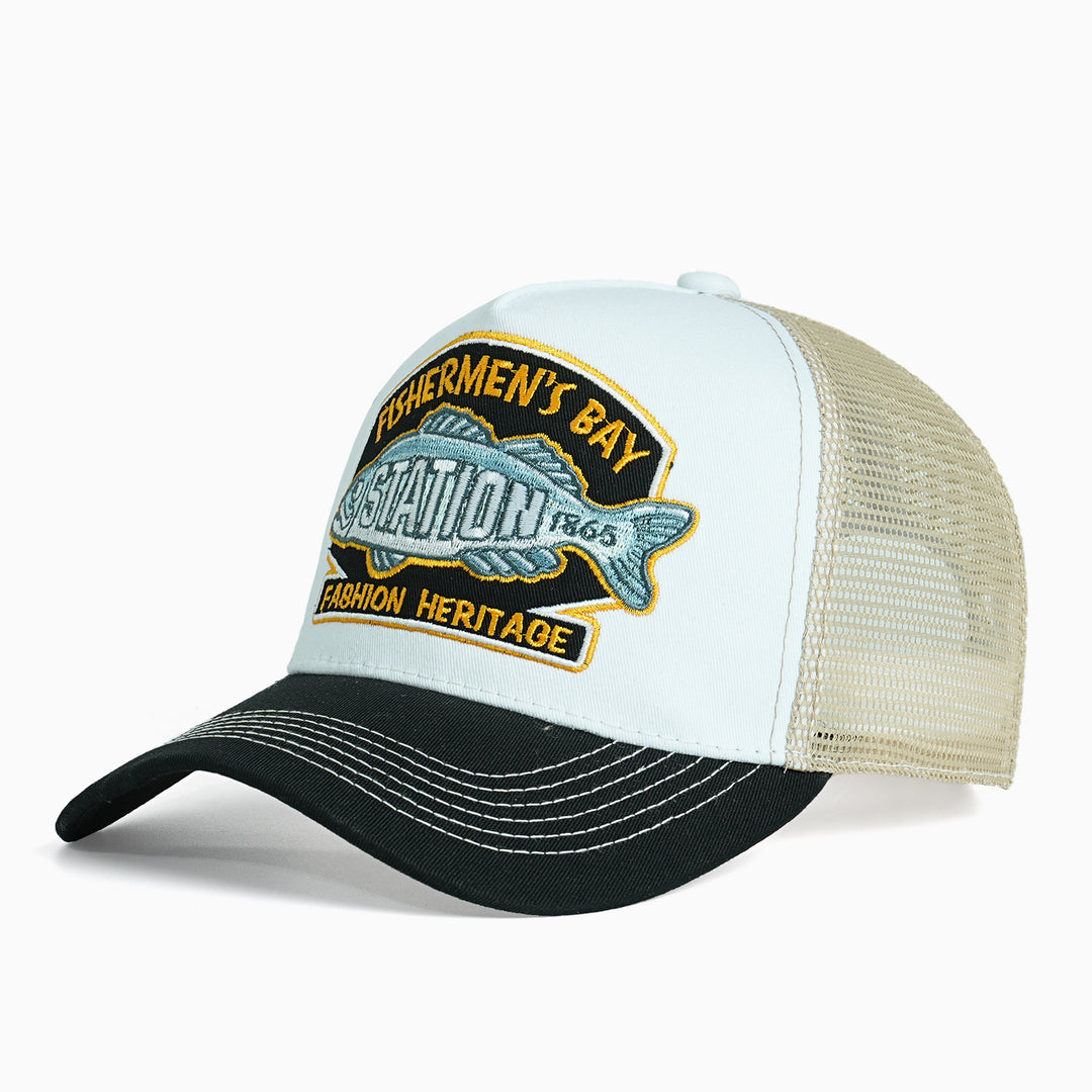 Ladies Trucker Cap with outstanding embroidery design Bowlift
