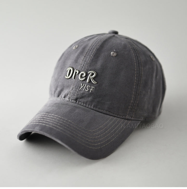 Unisex Adjustable Vintage Embroidered Cap Bowlift