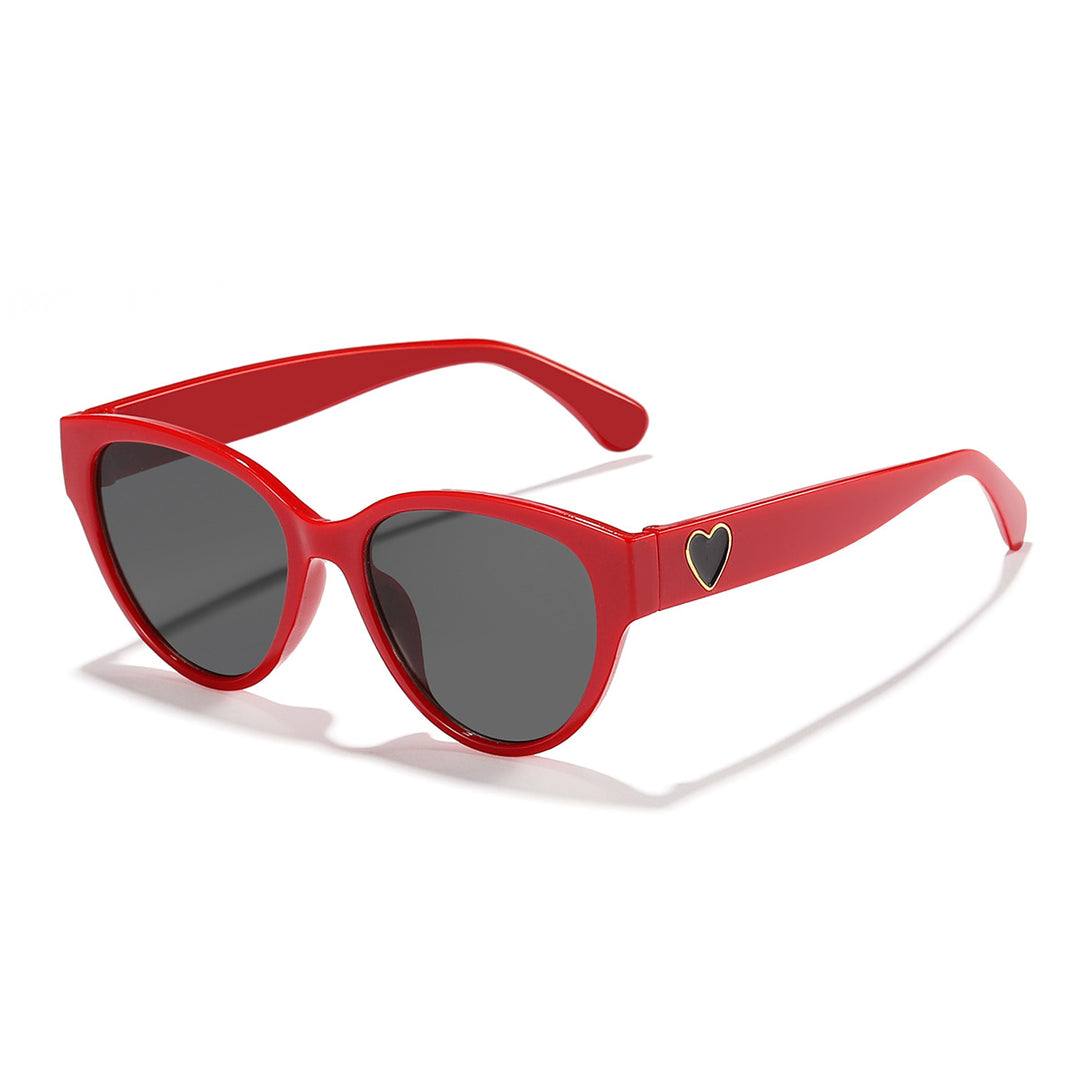Ladies Cat-Eye Sunglasses with Heart-Shaped Detail and UV Protection Bowlift