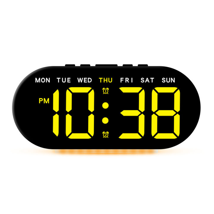 Digital Alarm Clock with Large LED Display and Temperature Display Bowlift