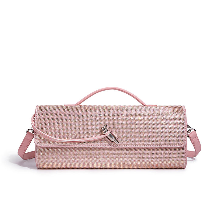Elegant Rhinestone-Embellished Evening Clutch Bowlift