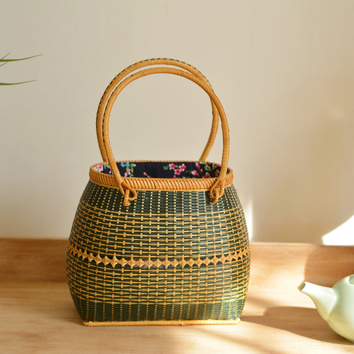 Handmade synthetic fiber tote bag Bowlift