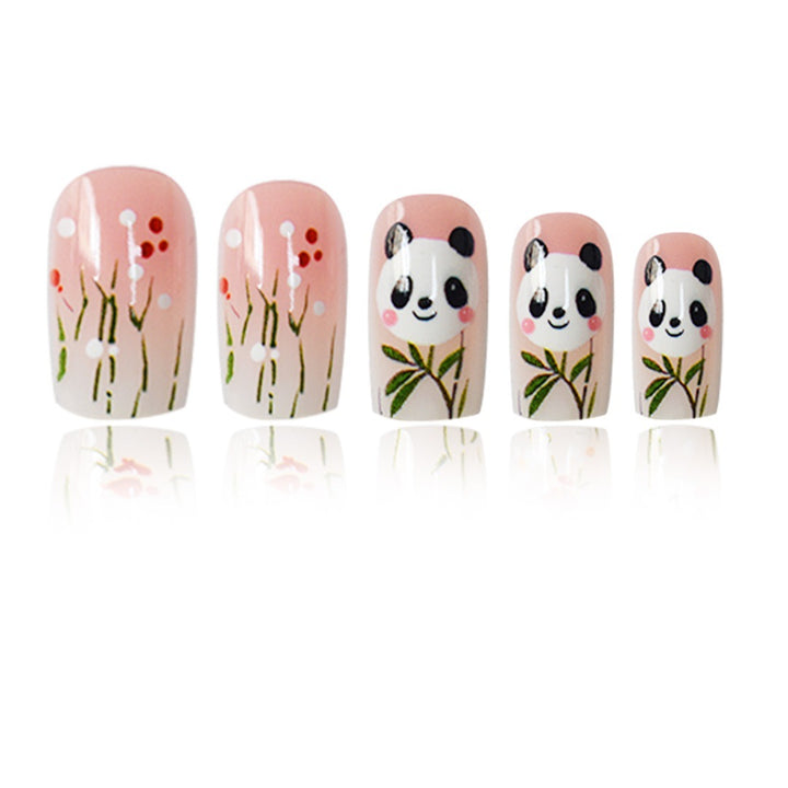 Panda-Themed Nail Art Extensions Bowlift