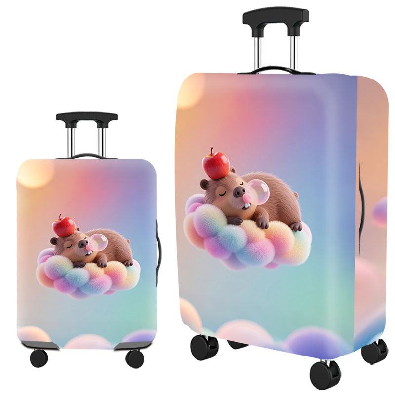 Artistic Cat-Themed Hard Shell Suitcase Bowlift