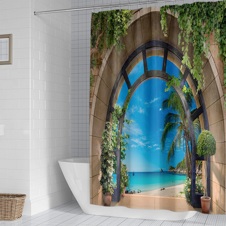 Coastal Escape Shower Curtain Bowlift