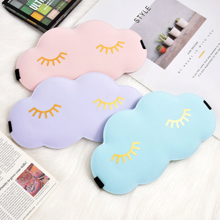 Women's cute cloud sleep mask made of memory foam with ergonomic padding and adjustable elastic band Bowlift