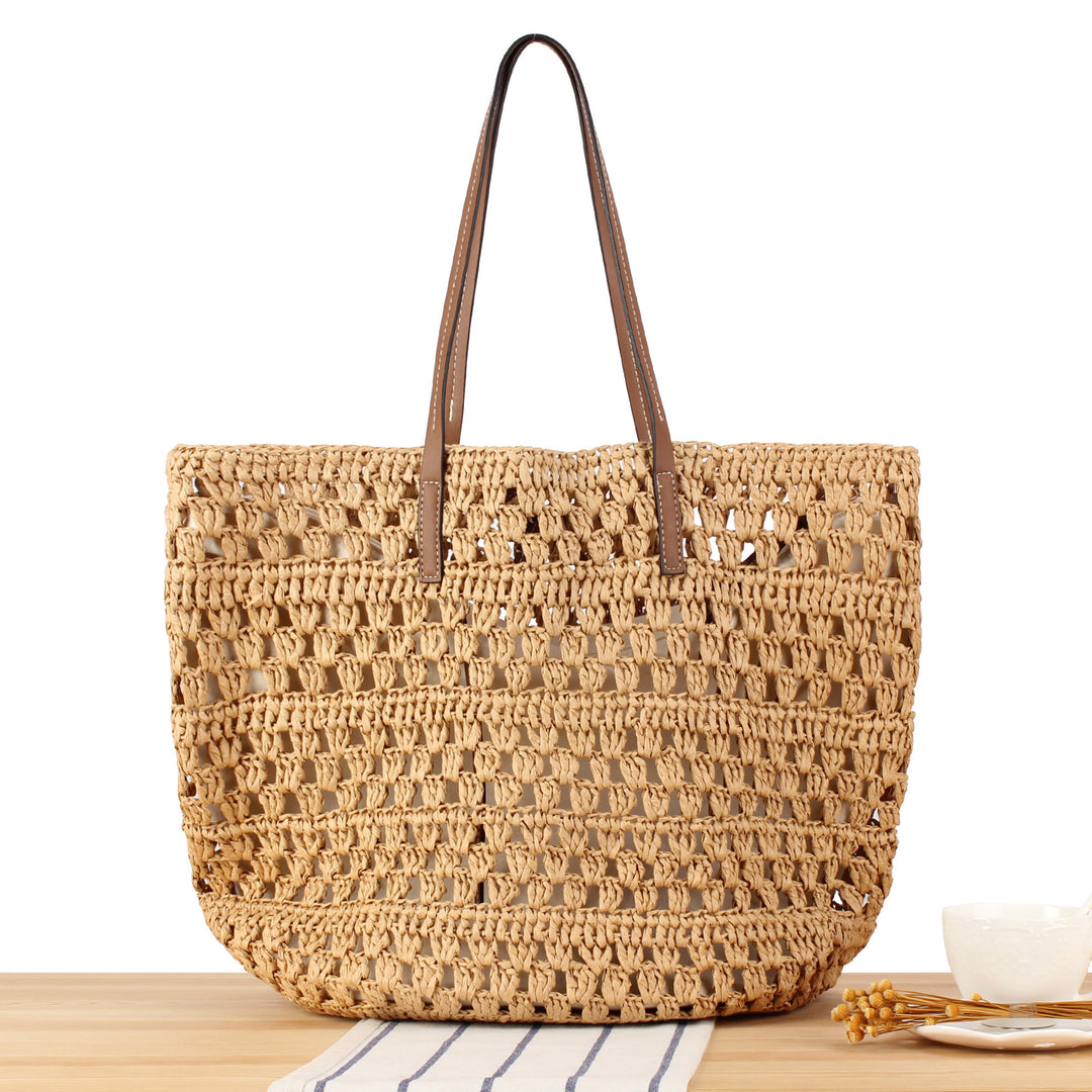 Handmade Beach Bag Made of Natural Wicker Bowlift