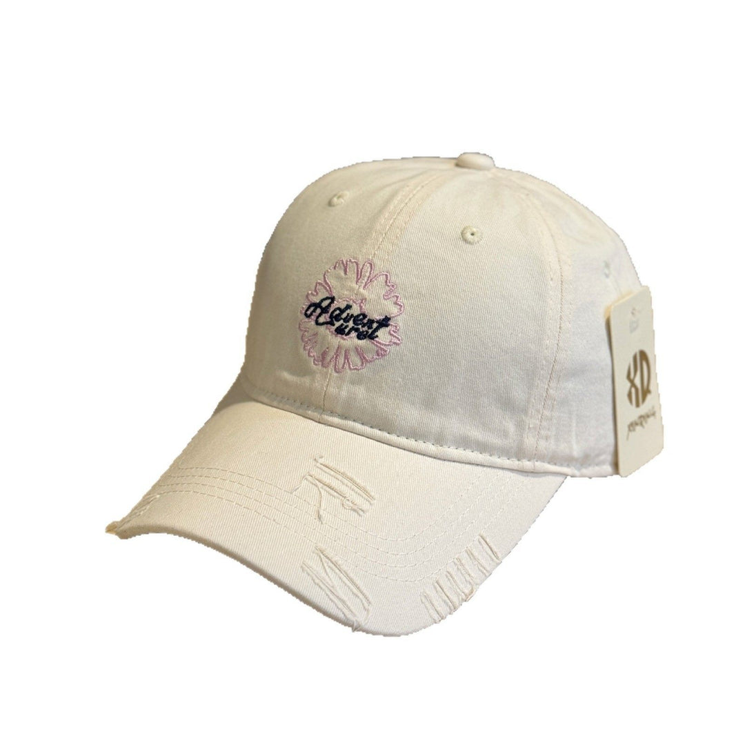 Unisex Embroidered Flower Design Baseball Cap Bowlift