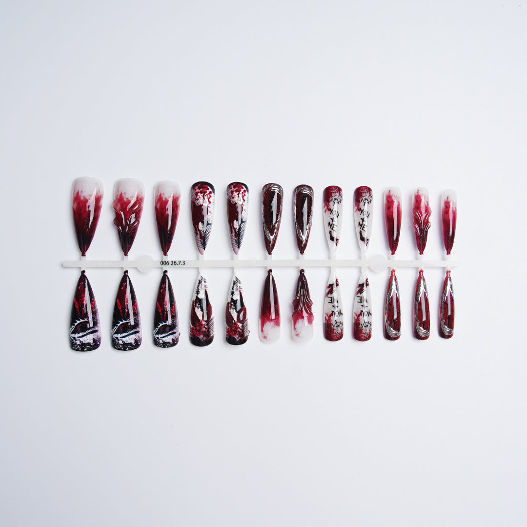 Exclusive artificial nails with floral design Bowlift