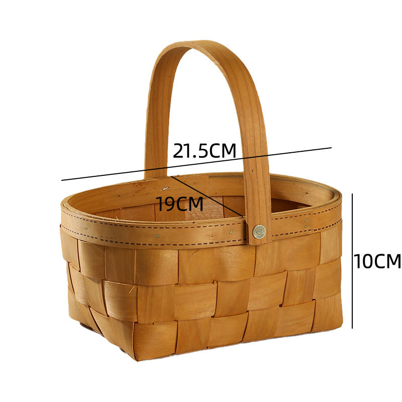 Unisex Handwoven Basket with Practical Carry Handle Bowlift