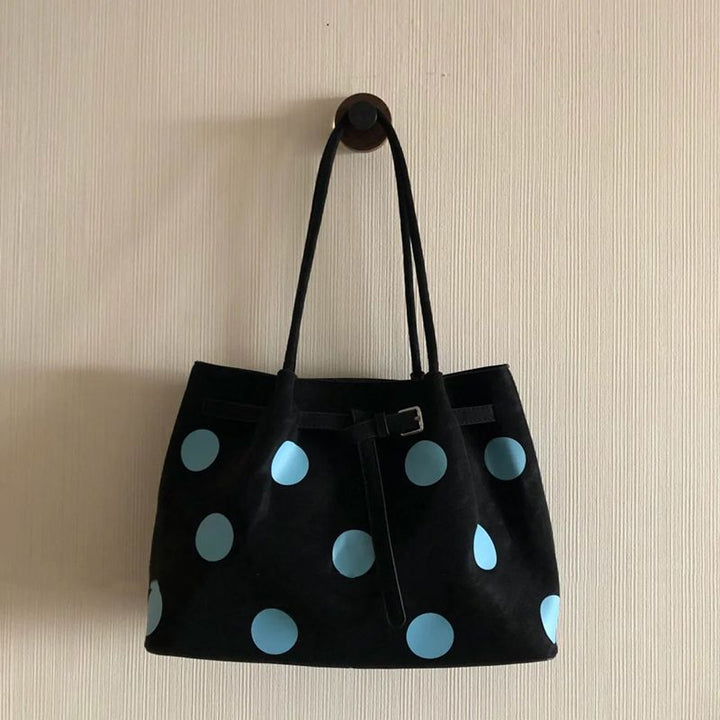 Stylish Polka Dot Tote Bag Bowlift