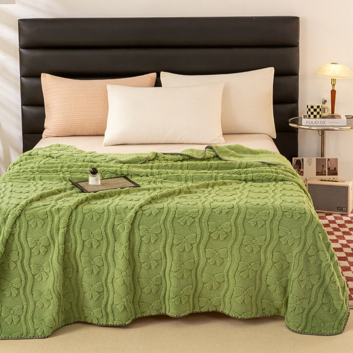 Ladies Cozy and Soft Blanket with Floral Pattern Bowlift
