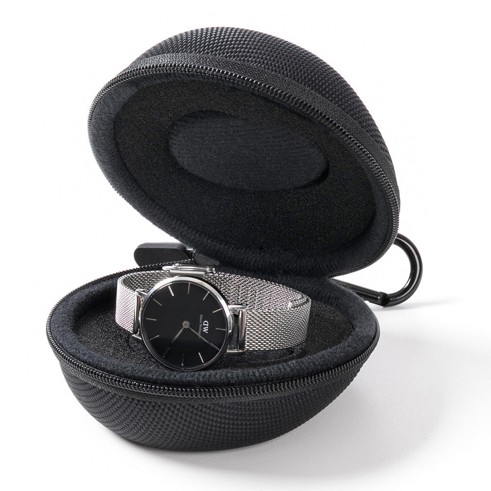 Hard-Shell Travel Watch Case with Zippered EVA Foam Insert Bowlift