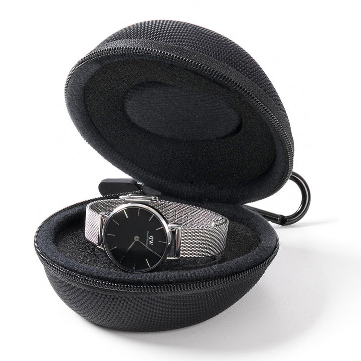 Hard-Shell Travel Watch Case with Zippered EVA Foam Insert Bowlift