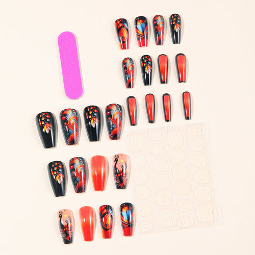Intricate Peacock Nail Art Design Bowlift