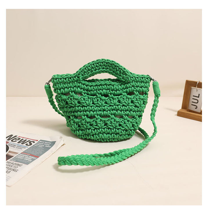 Playful macrame handbag with textured surface Bowlift