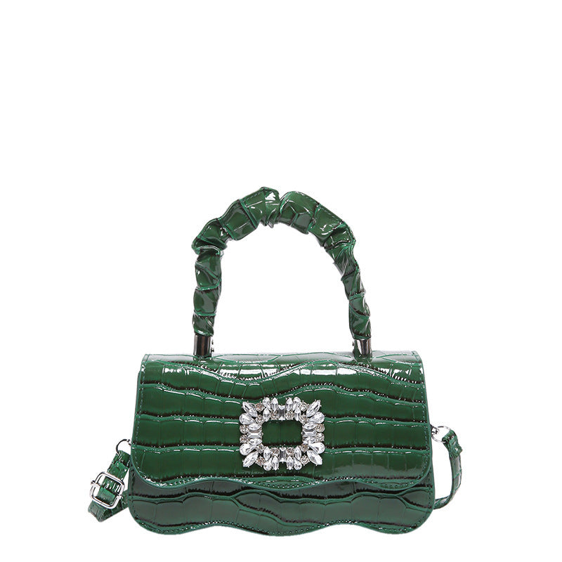 Glamorous Crocodile Texture Evening Handbag Bowlift