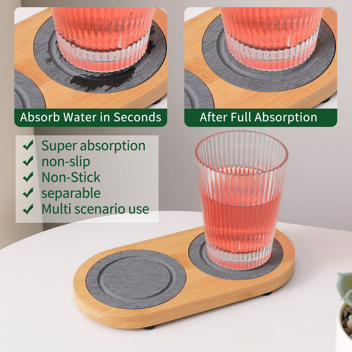 Decorative Stone Coaster Set