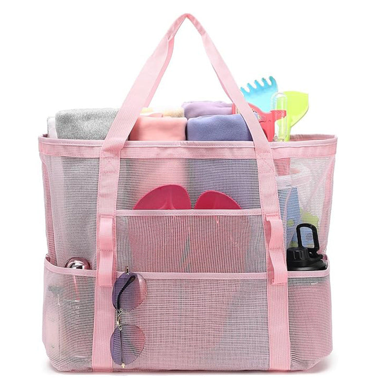 Practical Beach Tote Bag Made of Breathable Mesh Material Bowlift