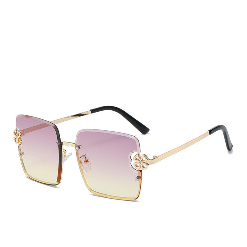 Women square sunglasses with floral design Bowlift