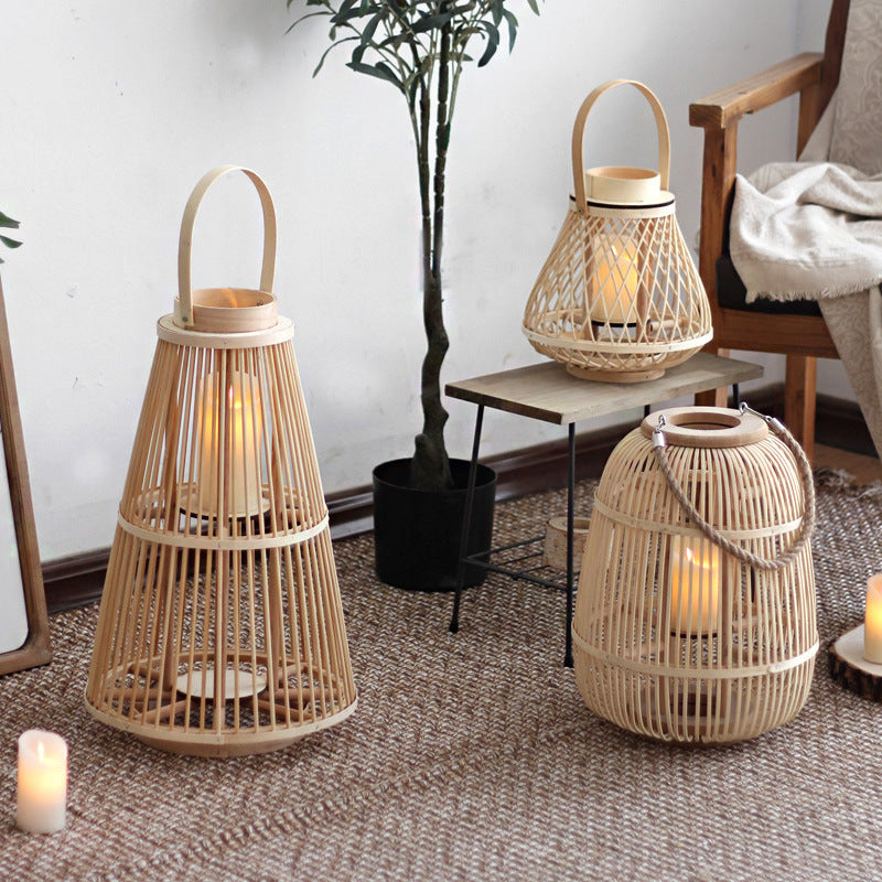 Stylish Rattan Lantern Bowlift