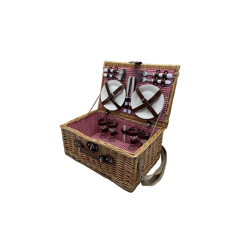 Women's picnic basket with elegant dish set Bowlift