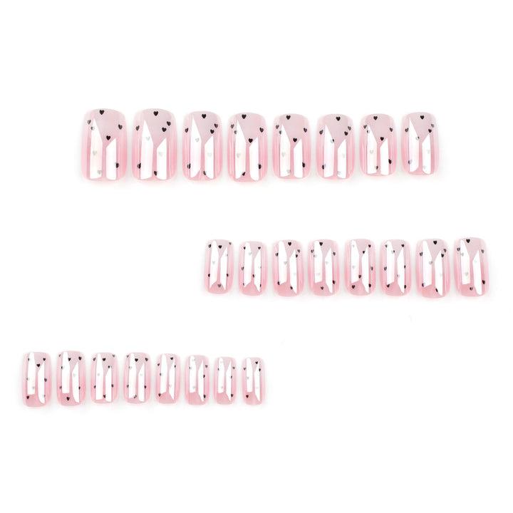 Artificial Nail Art with Heart Design Bowlift