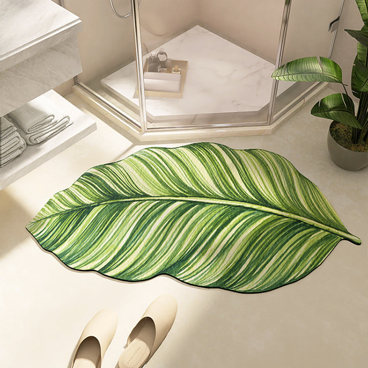 Leaf-Shaped Bath Mat Bowlift
