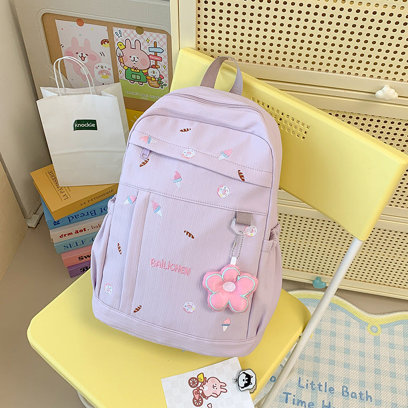 Playful Embroidered Backpack