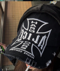 Men's Distressed Graphic Baseball Cap Bowlift