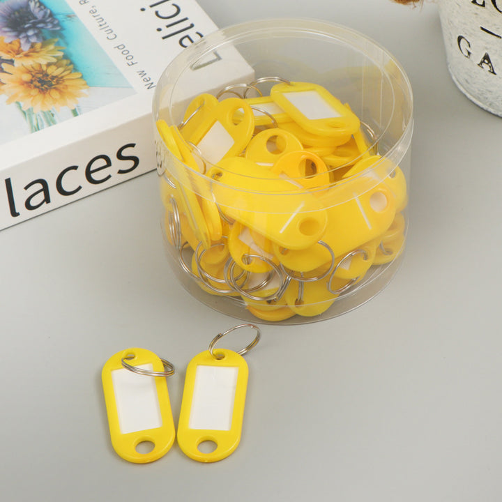 Unisex Labels Keychain with Writable Area Bowlift