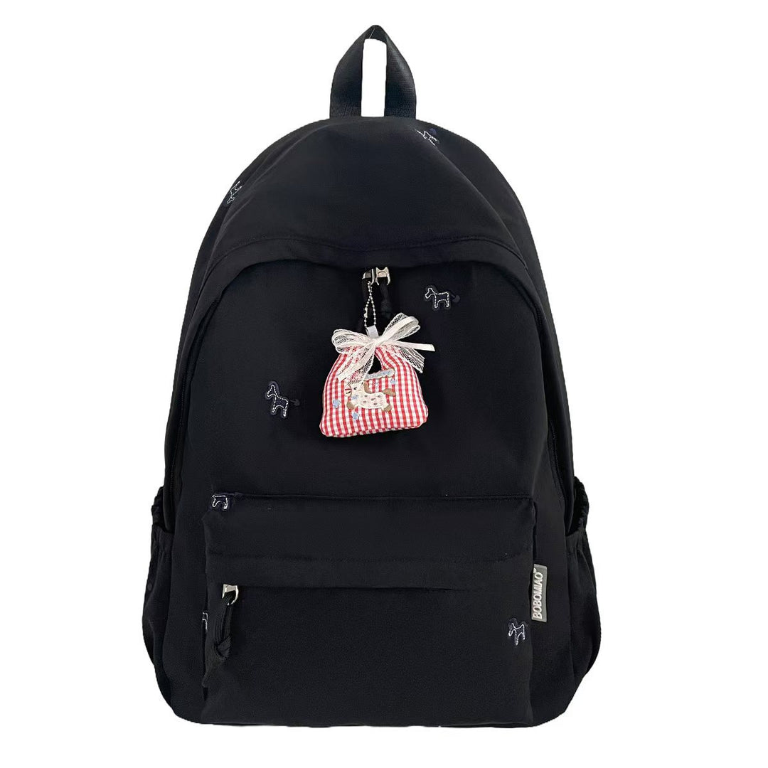 Backpack with Cheerful Animal Motif and Practical Compartments Bowlift