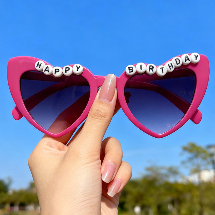 Fun Themed Heart-Shaped Sunglasses Bowlift