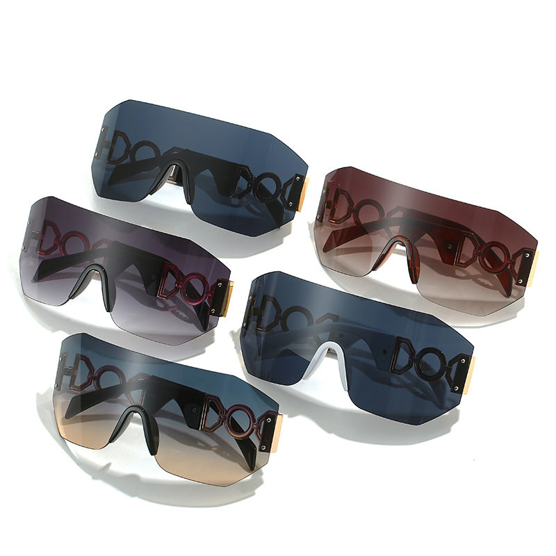 Fashion Statement Wide-Brim Shield Sunglasses Bowlift