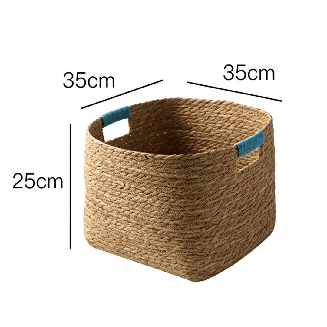Stylish storage basket made of woven natural fibers Bowlift