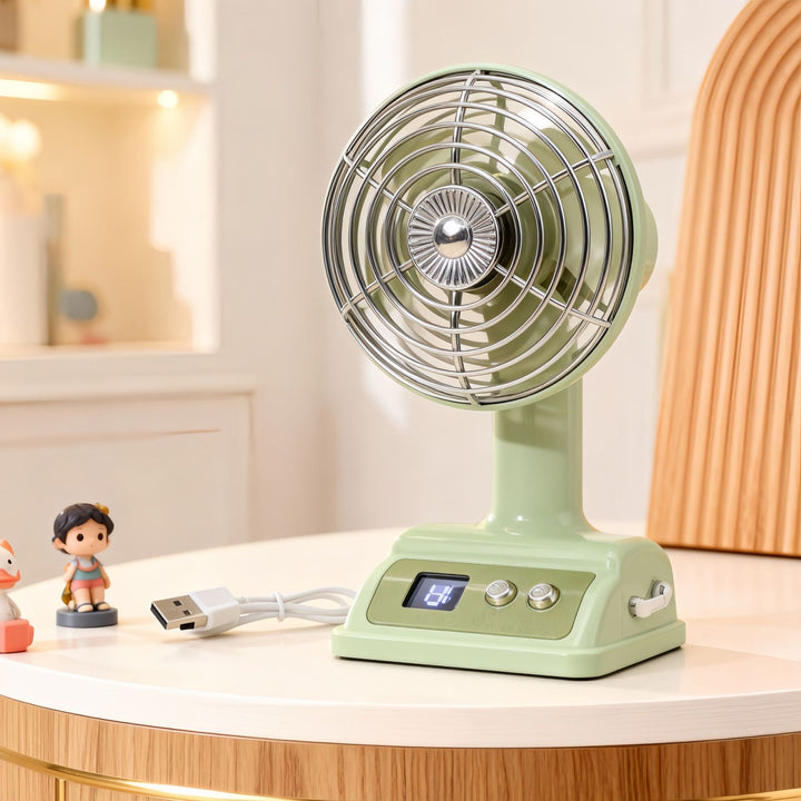Women Portable Table Fan with Digital Control Bowlift