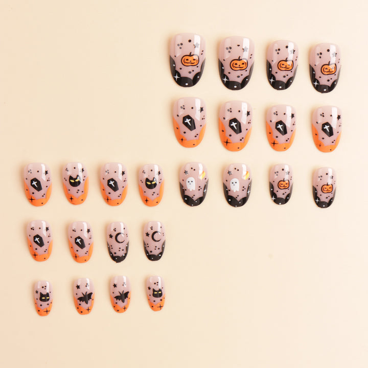 Halloween-Themed Press-On Nail Art Set Bowlift