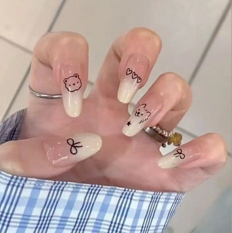 Artful nail designs with cat motif Bowlift