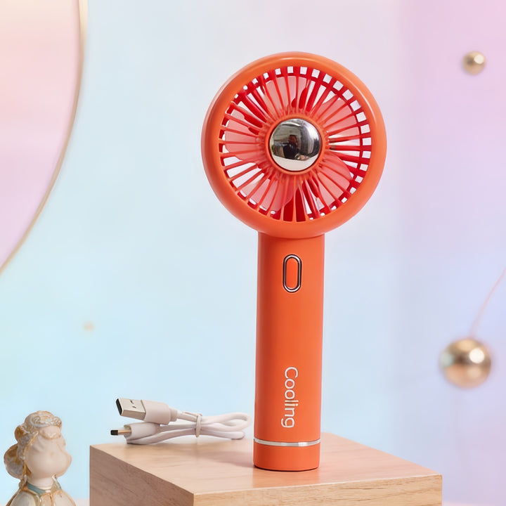 Women Portable Hand Fan with USB Charging Function and Innovative Design Bowlift
